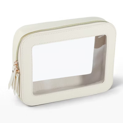 Unique Bargains Clear Makeup Bag Beige 1 Pc | Target