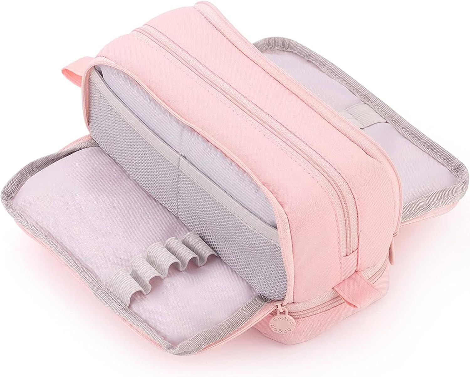 CICIMELON Large Capacity Pen Pencil Case with 4 Compartments, Multi-Slot Pencil Pouch Bag Aesthetic School Supplies Organizer for Teen Girls, Women, Adults (Pink) | Amazon (US)