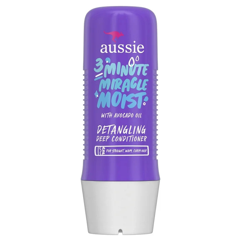 Aussie 3 Minute Miracle Moist Detangling Deep Conditioner, Paraben Free, 8 fl oz | Walmart (US)