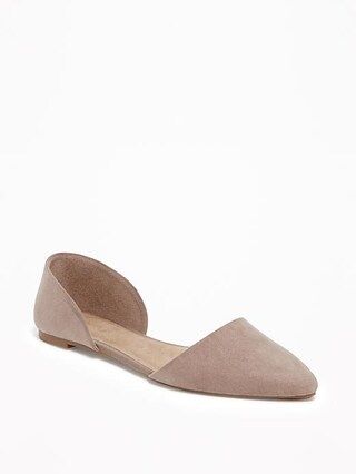 Sueded D'Orsay Flats for Women | Old Navy US