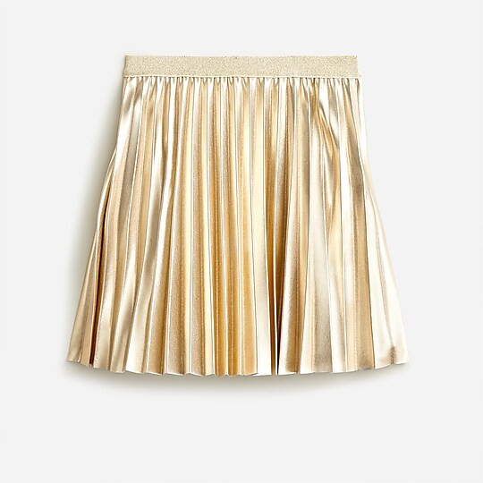 Girls' pleated metallic skirt | J. Crew US