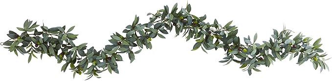 Nearly Natural 6.5ft. Olive Artificial Garland | Amazon (US)