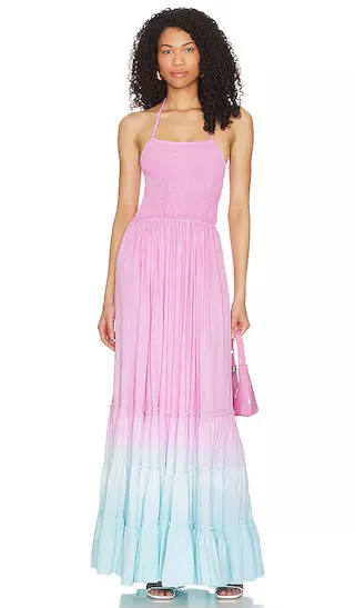 Aqua ombre hot sale chiffon gown