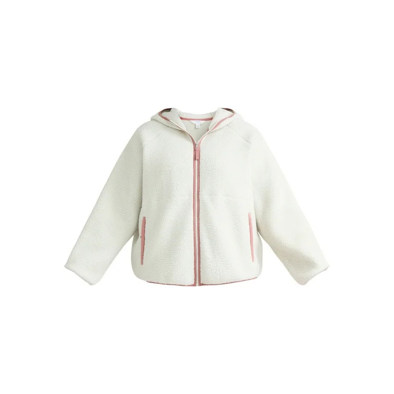 Time and Tru Women's and Women's Plus Fleece Zip Hoodie, Sizes XS-3X | Walmart (US)