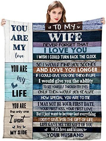 CENSIHER To My Wife Ultra-Soft Micro Fleece You are My Life Blanket Microfiber Valentine's Day Bl... | Amazon (US)