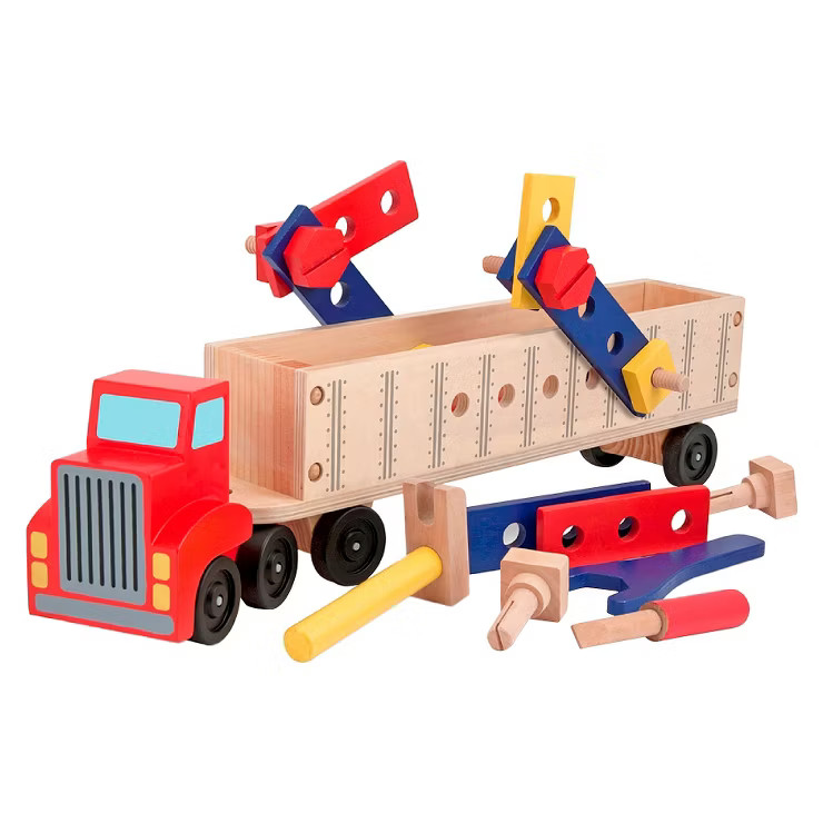 Melissa & Doug Big Rig Truck Wooden Building Set (22pc) | Target