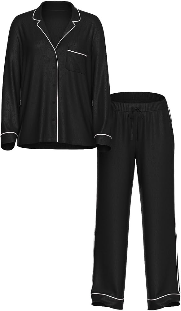 Victoria's Secret Satin, XS-XXL
        Sleepwear for Women, Pajama Set, Long Sleeve Button Down ... | Amazon (US)