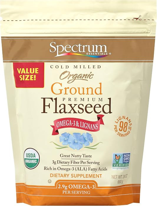 Spectrum Essentials Organic Ground Flaxseed, 24 oz. | Amazon (US)
