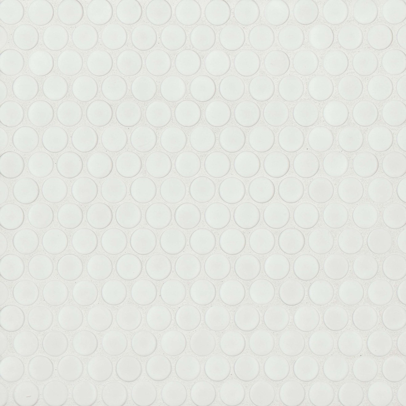 360 3/4" x 3/4" Penny Round Matte Mosaic Tile in White | Bedrosians Tile & Stone