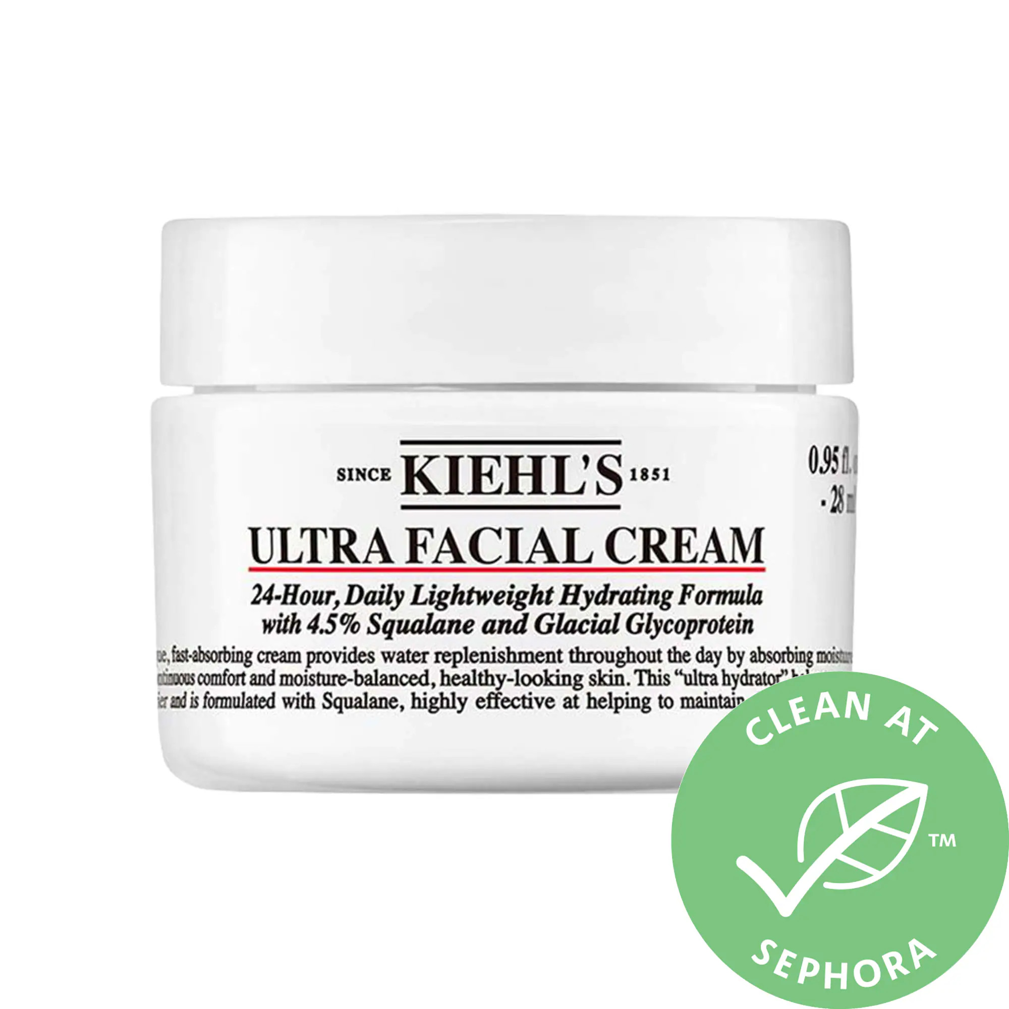 Kiehl's Since 1851 Ultra Facial Refillable Moisturizing Cream with Squalane.95 oz / 28 mL | Sephora (US)