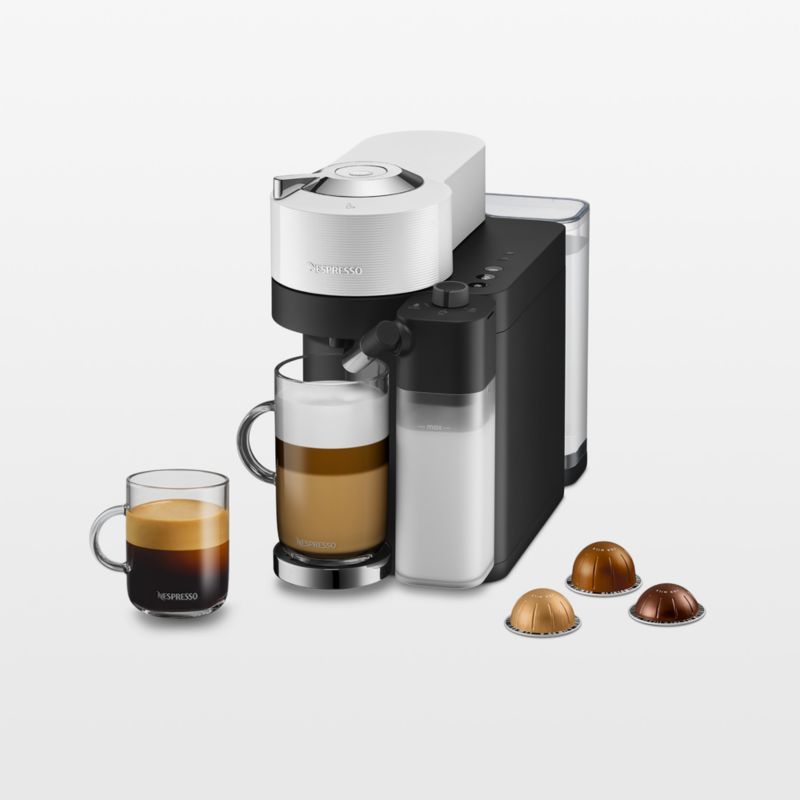 Nespresso White Vertuo Lattissima by De'Longhi  | Crate & Barrel | Crate & Barrel