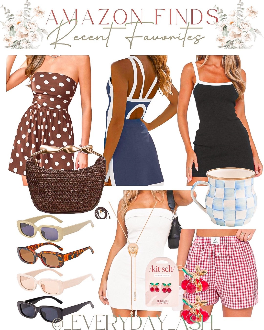 Amazon // recent favorites 🩵♥️

Amazon fashion, summer fashion, polka dot romper, active dress, athletic dress, sunglasses, handbag, white dress, hair clips, boxer shorts, coffee mug 

#LTKSeasonal #LTKMothersDay #LTKootd
