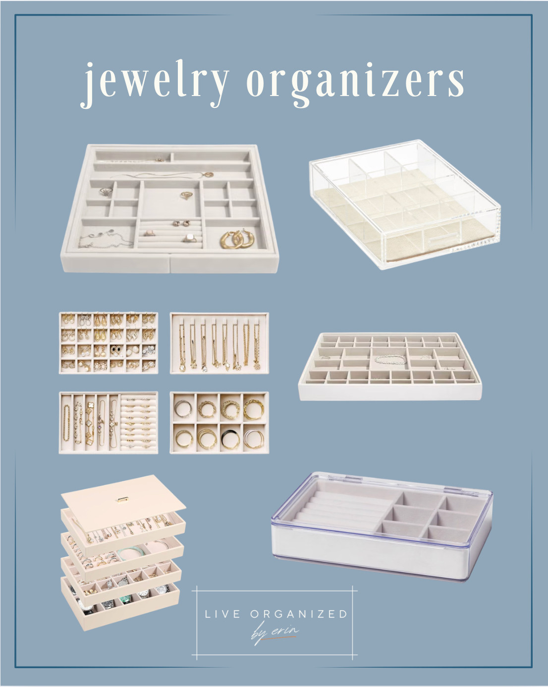 Jewelry organization is all about visibility, protection, and easy access. These jewelry organizers are perfect for drawer organization, vanities, and closets, with dedicated compartments for rings, earrings, necklaces, bracelets, and everyday pieces. Whether you prefer stackable trays, clear organizers, or felt-lined inserts, these solutions keep jewelry untangled, protected, and beautifully organized so getting ready feels effortless. 

 #LTKHome
