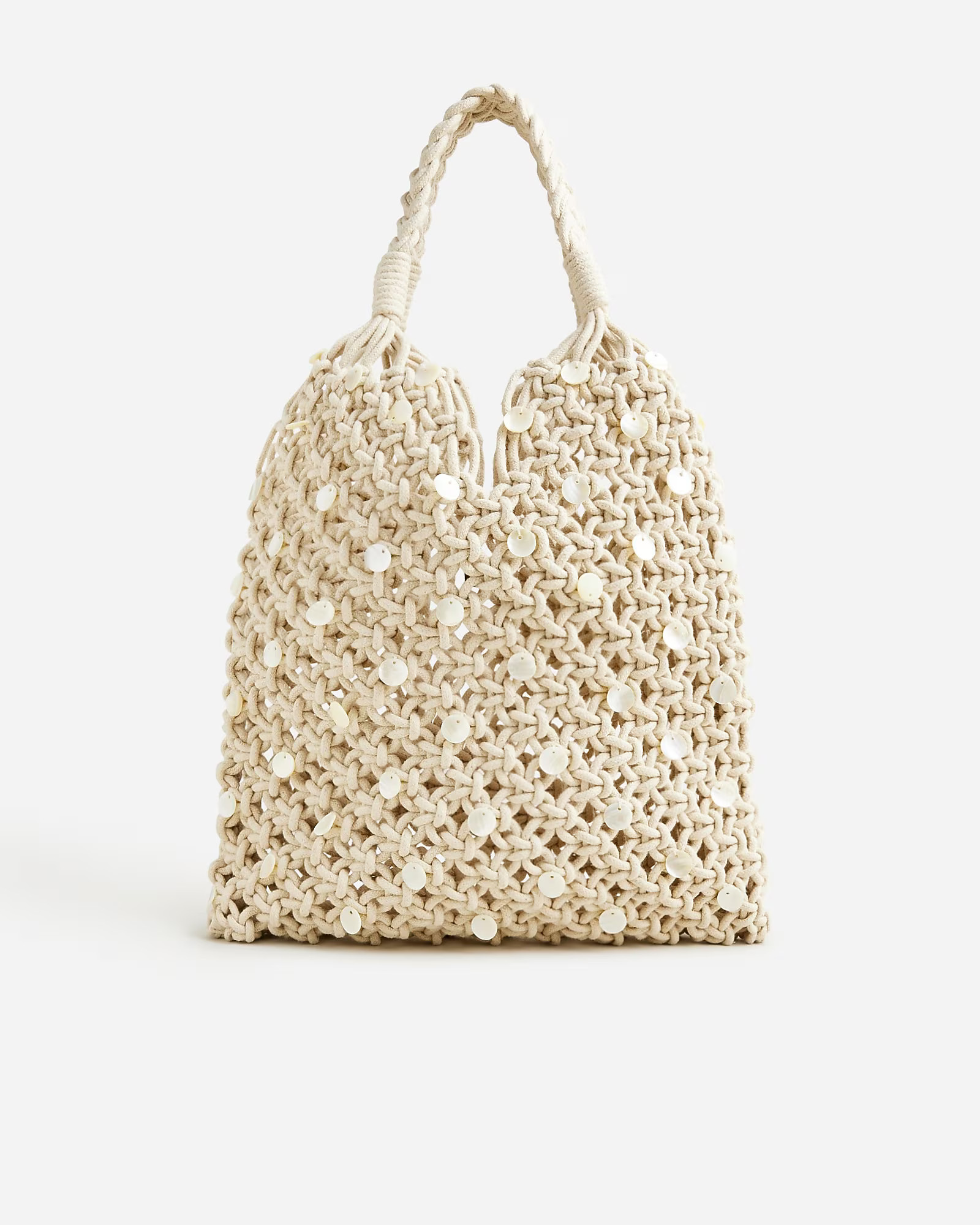 Cadiz hand-knotted rope tote with paillettes | J. Crew US