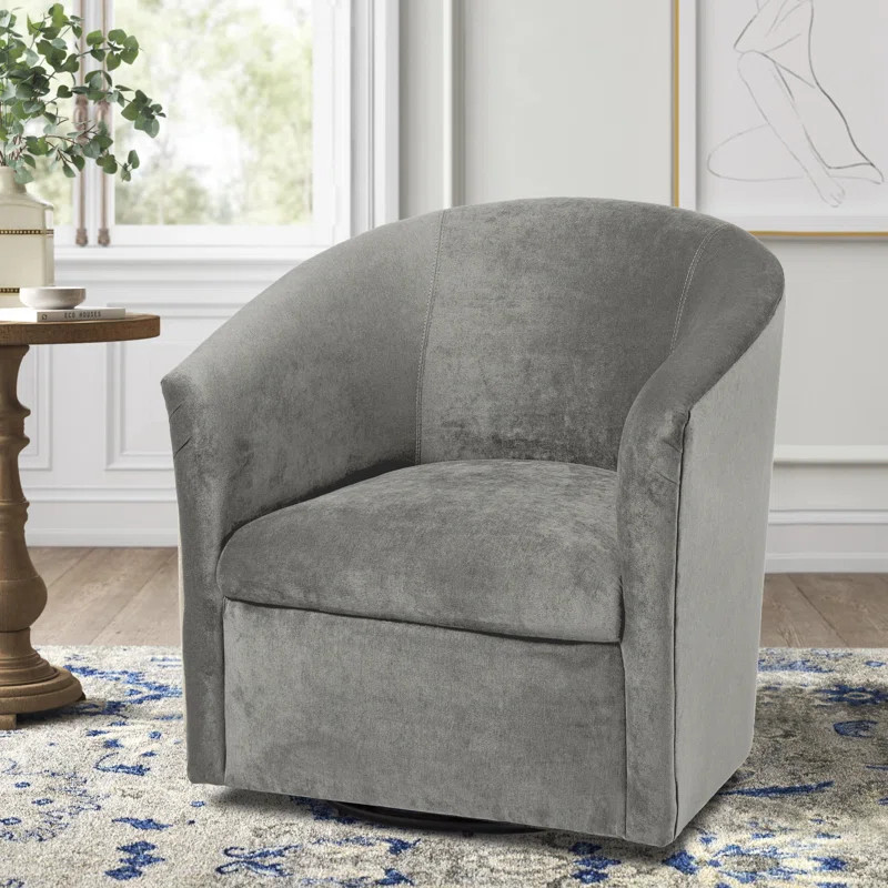 Calliope Upholstered Swivel Barrel Chair | Wayfair North America