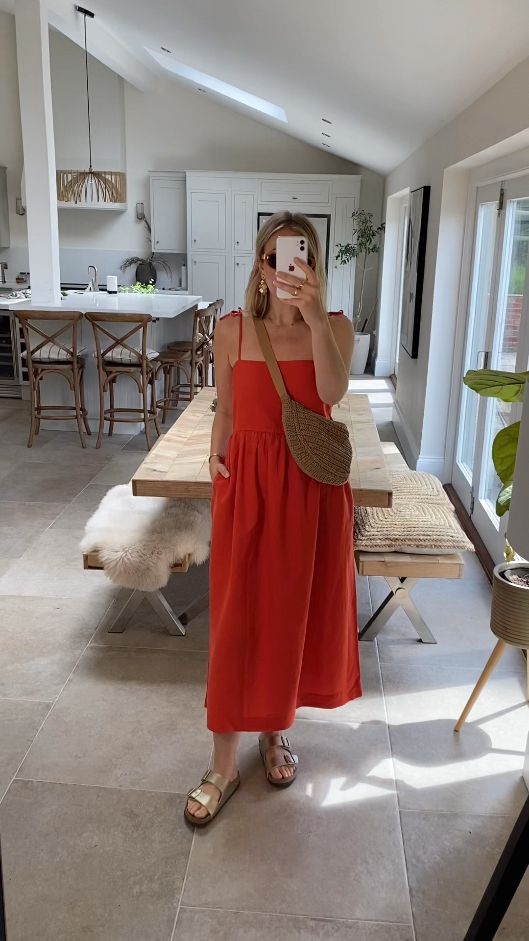 Day to evening style in the heat. 
This chic summer dress is cool & a gorgeous tomato red shade. Beautiful linen lyocell fabric which feels weighty and drapes well  

#LTKsummer #LTKuk #LTKtravel