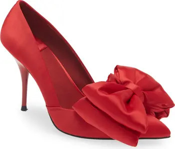 Jeffrey Campbell Convince-B Satin Bow Pointed Toe Pump (Women) | Nordstrom | Nordstrom