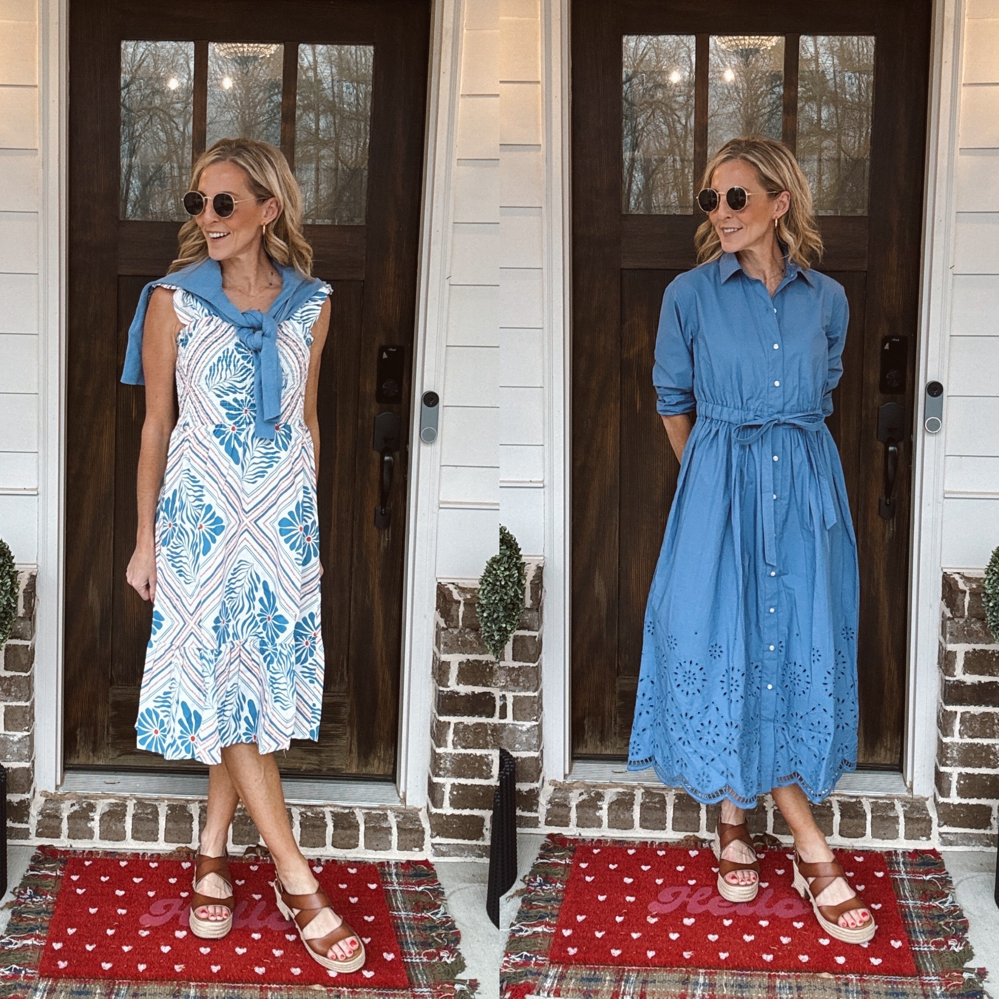 Walmart really said: Hill House vibes… but make it under $40. Comment Walmart for all of the details!! 

Walmart is seriously winning spring right now. These dresses look like boutique finds but are so affordable and easy to wear. The white printed cotton poplin dress gives major Hill House vibes for literally half the price. It’s a pull-on style with a smocked chest for a flexible fit, plus a tiered skirt that feels feminine and flattering. The colors are perfect for a day on the Auburn plains, and it comes in several color options. I’m wearing an XS and it’s under $35.

And the blue eyelet maxi dress… SO good. This timeless cotton shirt dress has the prettiest eyelet embroidery, scalloped hem, and that effortless “put together” look. It’s 100% cotton, breathable, and easy to dress up with sandals or keep casual with sneakers. Under $40 and such a spring staple!