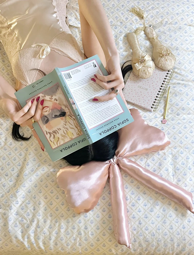 Bow Shape Pillow. Satin Bow Pillow. Coquette Room Decor. Lana Del Rey Pillow. Pink Bow Pillow. Co... | Etsy (US)