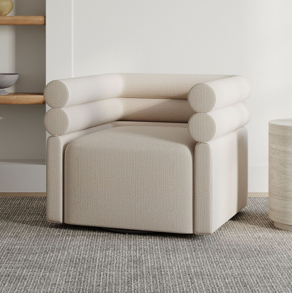 Voohres Channeled Swivel Chair | West Elm (US)