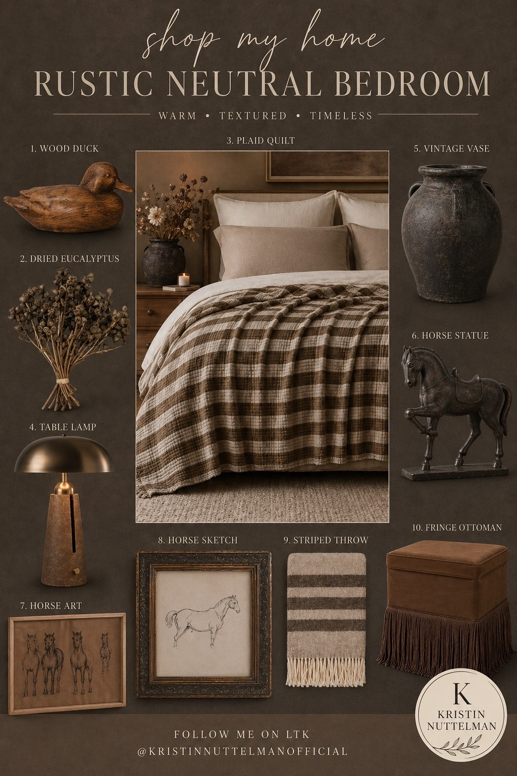 Rustic neutral bedroom finds that feel warm, cozy, and timeless 🤎
These are the pieces that instantly elevate your space without overthinking it.

From textures to tones… this is the vibe I keep coming back to.

Follow me on LTK @kristinnuttelmanofficial to shop it all ✨

#LTKHome #LTKSeasonal #LTKSaleAlert