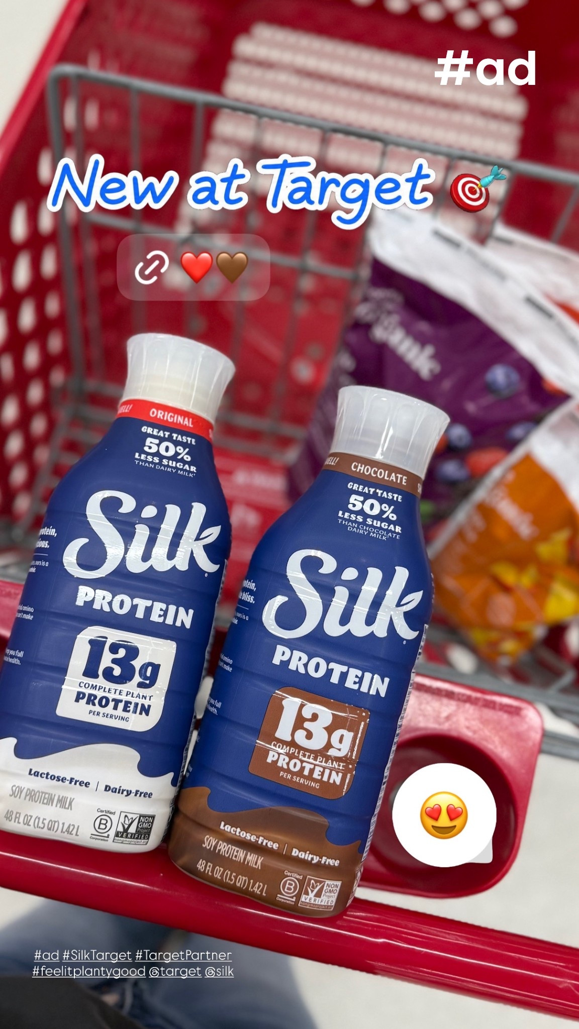 

#ad Found this on my Target run and it’s been on repeat ever since! 🛒🎯
Silk High Protein Soy Milk — grabbed both Original + Chocolate for smoothies and easy mornings, with 13g plant protein per serving.
Find it at @Target ✨ Save 20% with Target Circle 2/22-2/28! 
#ad #SilkTarget #targetpartner #feelplantygood @silk @target


#shopltk #liketkit @shop.ltk 