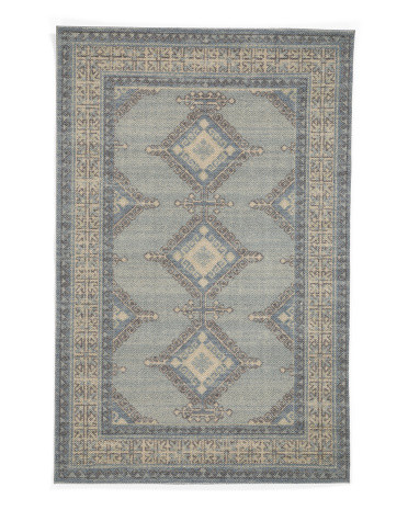 Wool Blend Flat Weave Medallion Area Rug | TJ Maxx