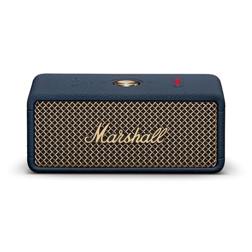 Marshall Emberton III Portable Bluetooth Speaker - Rugged Waterproof IP67 Design | Loud Stereo Sound, Deep Bass with 32+ Hr Playtime | Compact and Wireless for Travel and Outdoors - Midnight Blue | Amazon (US)