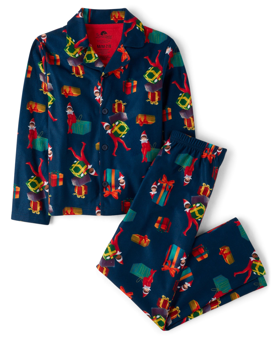 Kids Matching Family The Elf On The Shelf™ Button Front Pajamas - multi | The Children's Place
