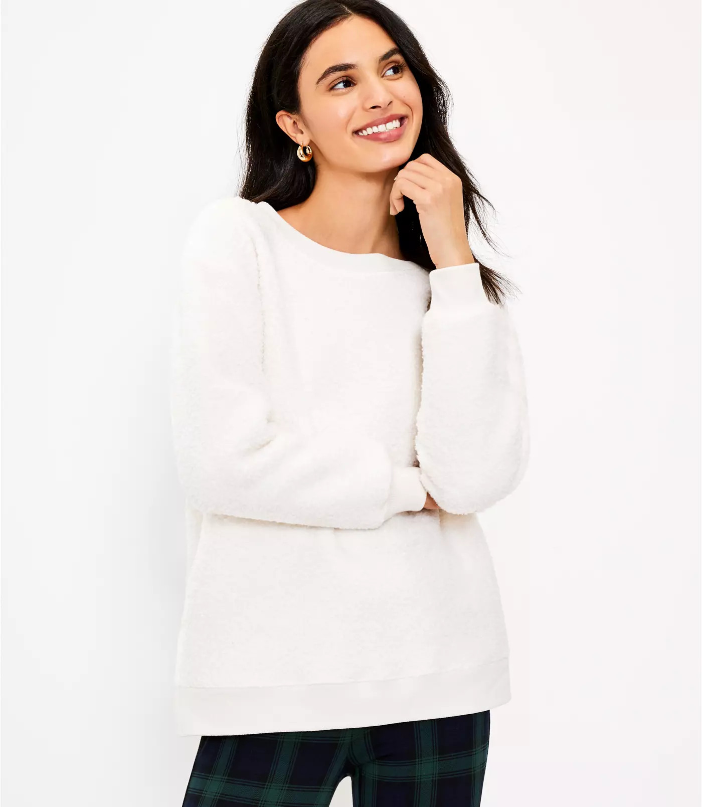 Sherpa Sweatshirt | LOFT | LOFT