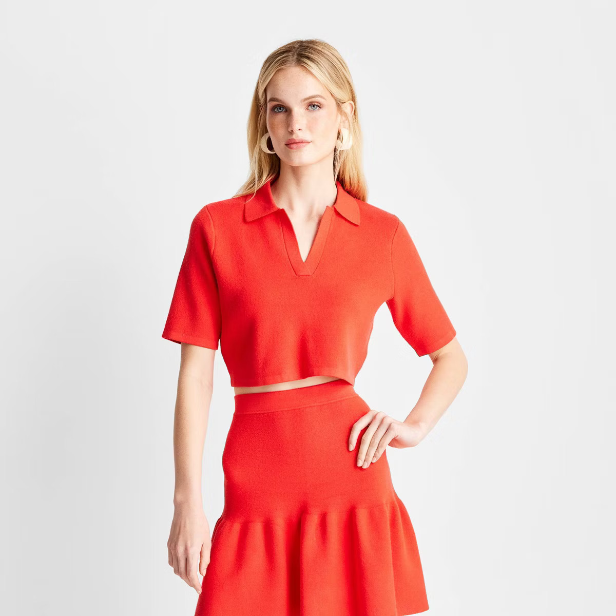 Women's Short Sleeve Polo Top - Future Collective™ with Jenee Naylor Red | Target