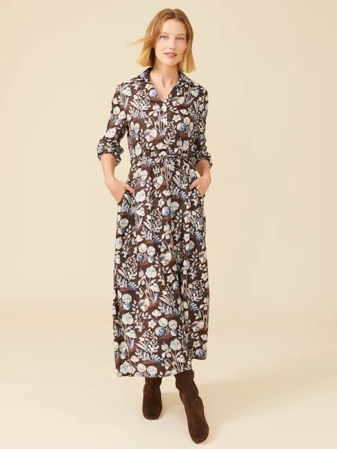 Mollie Silk Dress in Pop Floral | J.McLaughlin