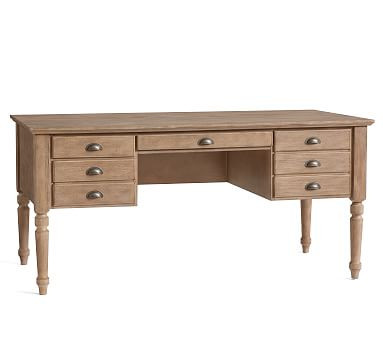 Printer's 64" Keyhole Desk with Drawers | Pottery Barn (US)