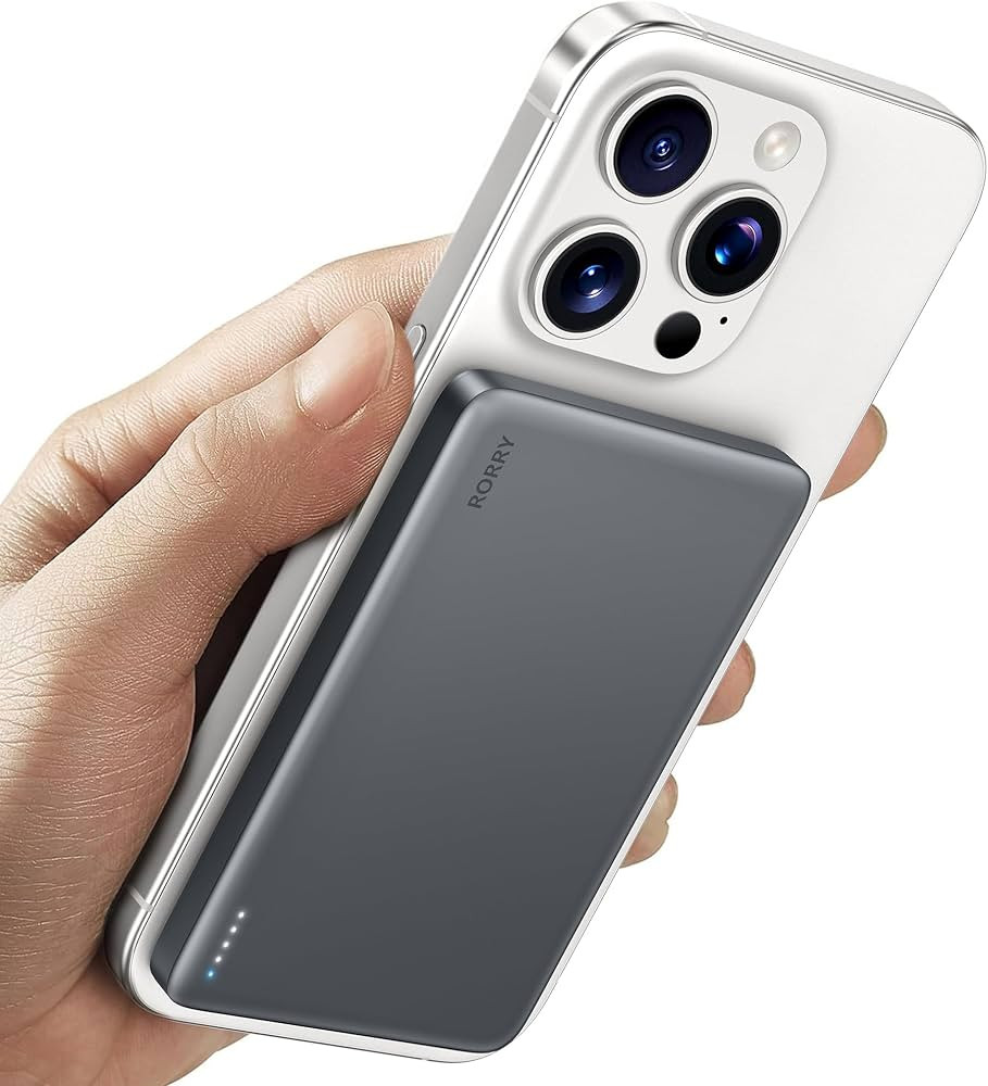 RORRY for Magsafe Portable Charger, [0.3" Ultra Slim] Magnetic Power Bank,[Alloy-Made] 5000mAh Wi... | Amazon (US)