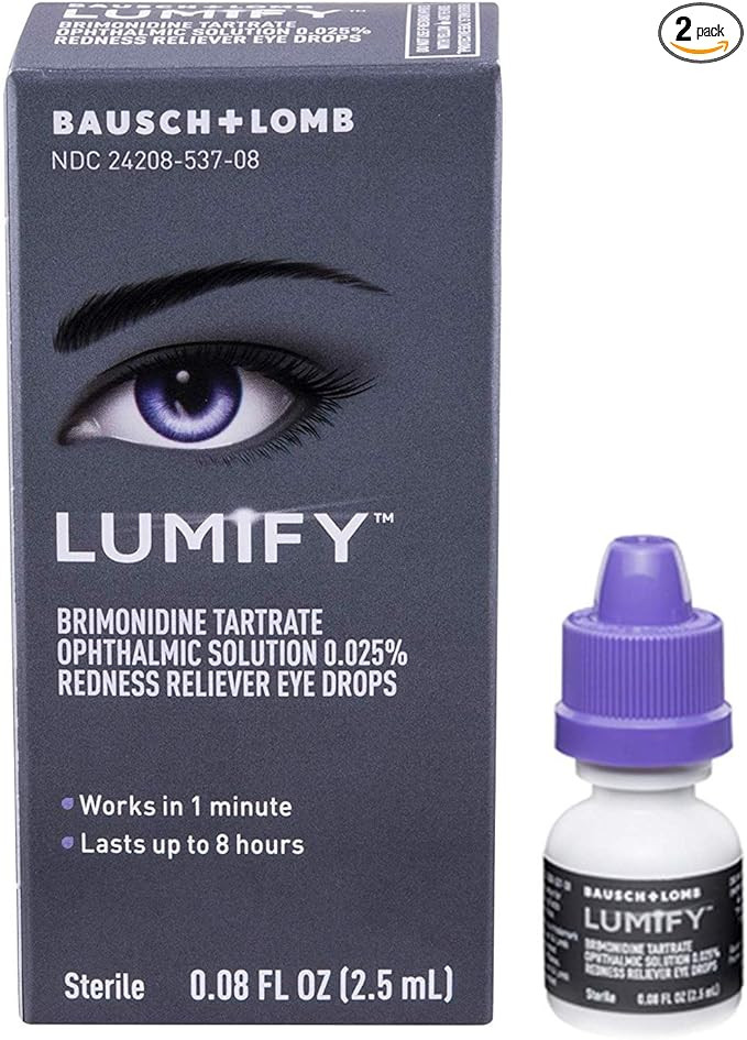 LUMIFY Redness Reliever Eye Drops 0.08 Fl Oz (2.5mL) 2-Pack | Amazon (US)