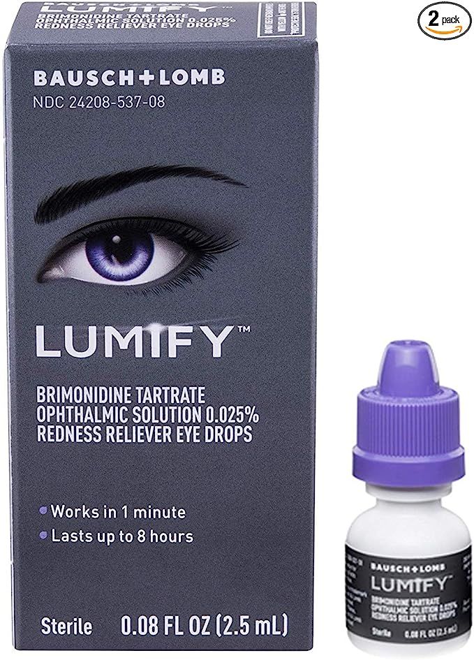 LUMIFY Redness Reliever Eye Drops 0.08 Fl Oz (2.5mL) 2-Pack | Amazon (US)