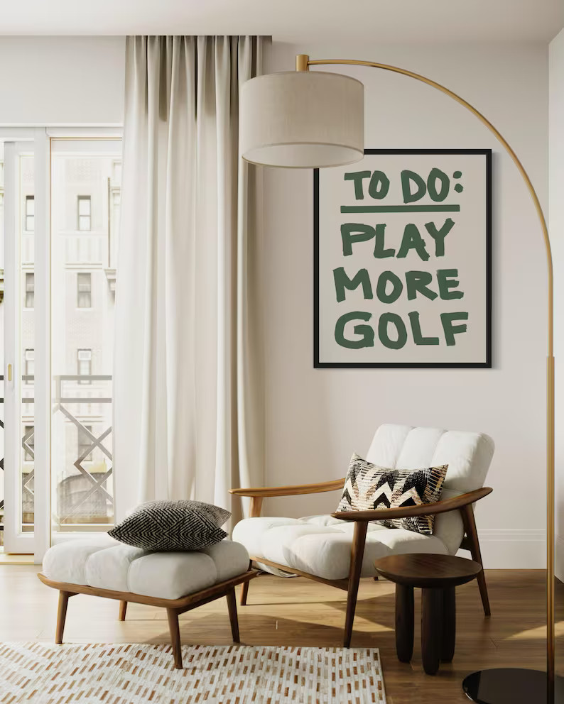 Retro Golf Print, Printable Cute Golf Wall Art, Golf Aesthetic Print, Trendy Golf Poster, Golf Qu... | Etsy (US)