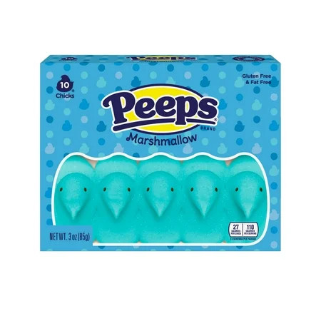 Peeps Blue Marshmallow Chicks, Easter Candy, - 10 Count (3 Ounces) | Walmart (US)