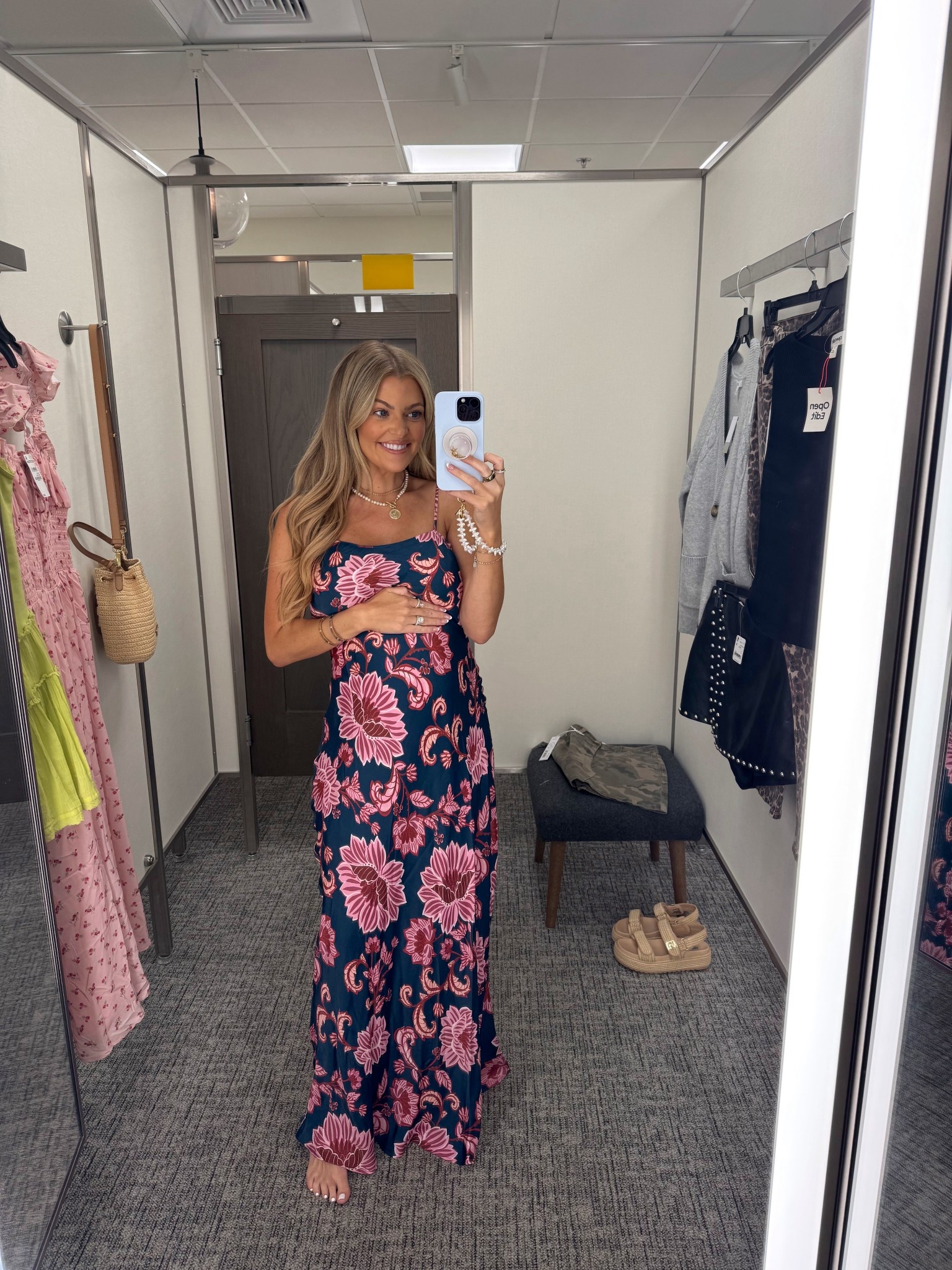 this farm rio slipdress is even more gorgeous in person!! I can imagine this on vacation or for a cocktail party/wedding, and works with a bump! (sized up to a medium, but still had plenty of room for the bump to grow). get it $60 off while the sale is going on!! 🙌🏻 

nordstrom sale, nsale, on sale, try on, bump friendly, maxi dress, pregnant 

#LTKSaleAlert #LTKStyleTip #LTKBump