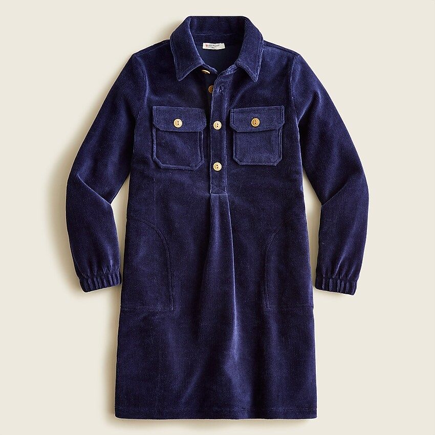 Girls' cozy stretch-corduroy field dress | J.Crew US