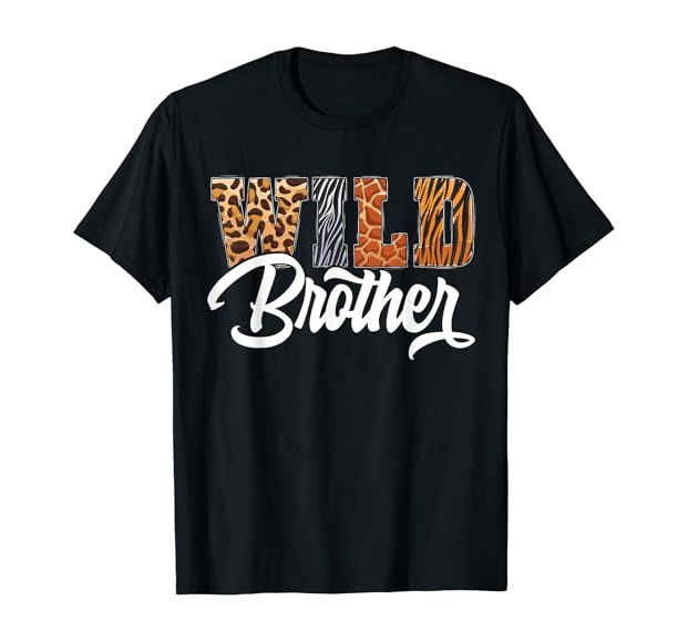 Wild Brother Zoo Born Wild Birthday Safari Jungle T-Shirt | Amazon (US)