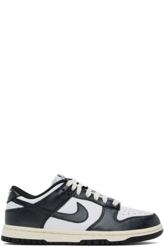 Nike - Black & White Dunk Low Vintage Sneakers | SSENSE