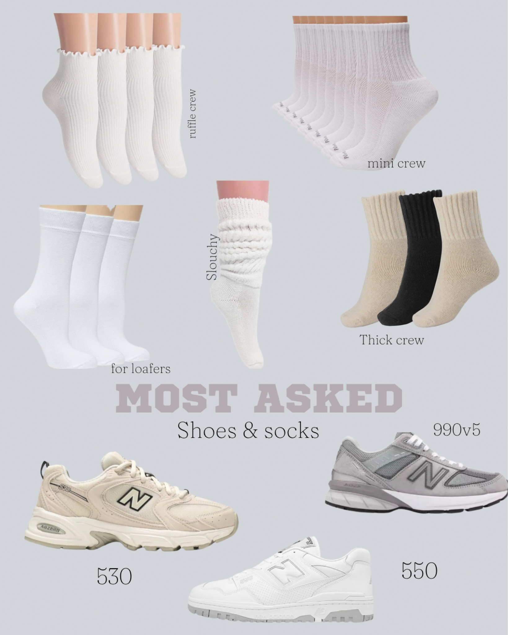 Amazon socks
Crew socks
Trouser socks 
Crew socks 


#LTKunder50