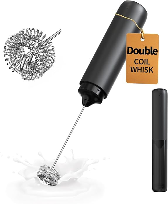 CIRCLE JOY Rechargeable Milk Frother Hanheld, Dual Coil Whisk Head Electric Coffee Frother, Porta... | Amazon (US)