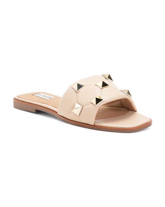 Studded Quilted Flat Sandals | TJ Maxx