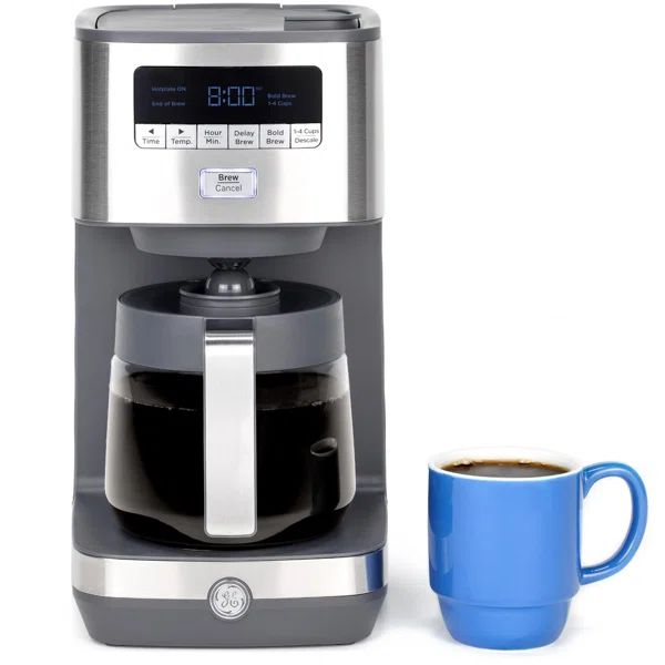 GE 12 Cup Drip Coffee Maker With Adjustable Keep Warm Plate | Wayfair North America