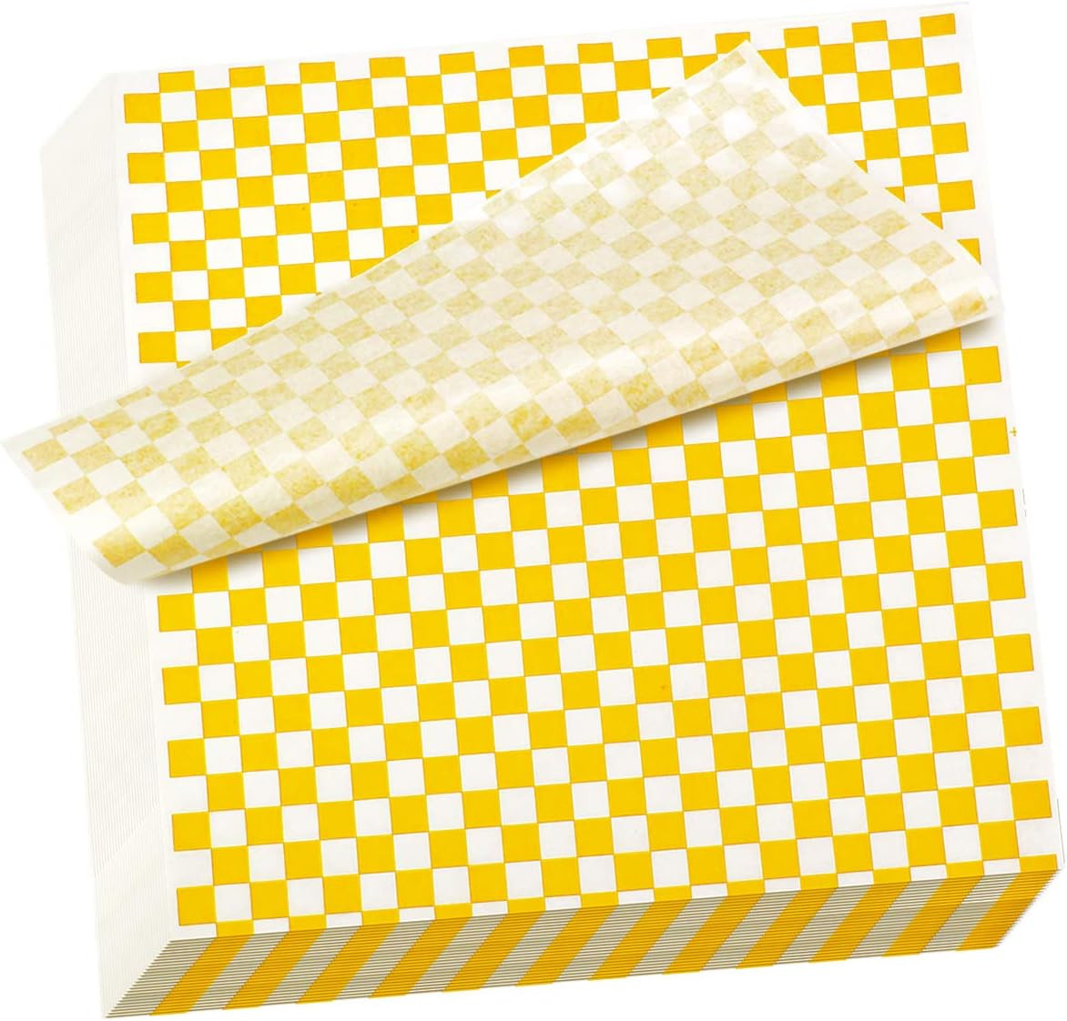 100 Sheets Checkered Dry Waxed Deli Paper Sheets, Paper Liners for Plastic Food Basket, Wrapping ... | Amazon (US)
