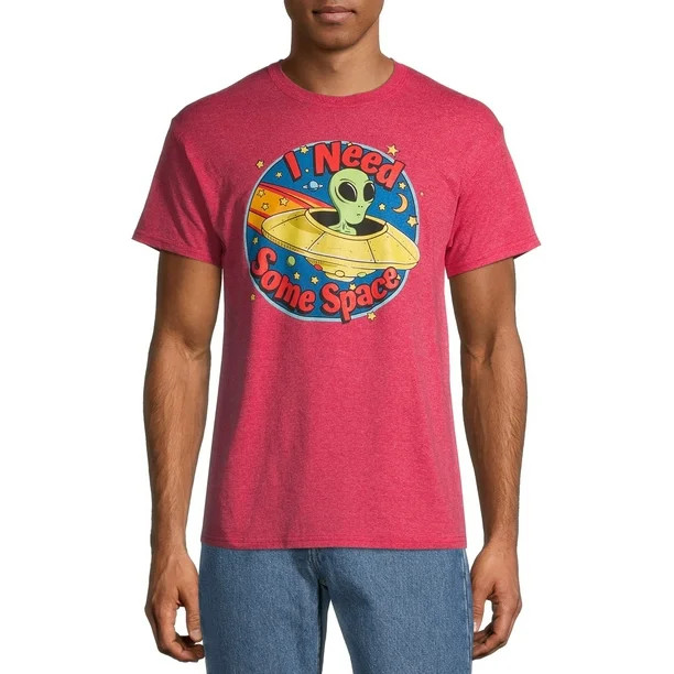 Humor Alien I Need Space Men's and Big Men's Graphic T-Shirt | Walmart (US)