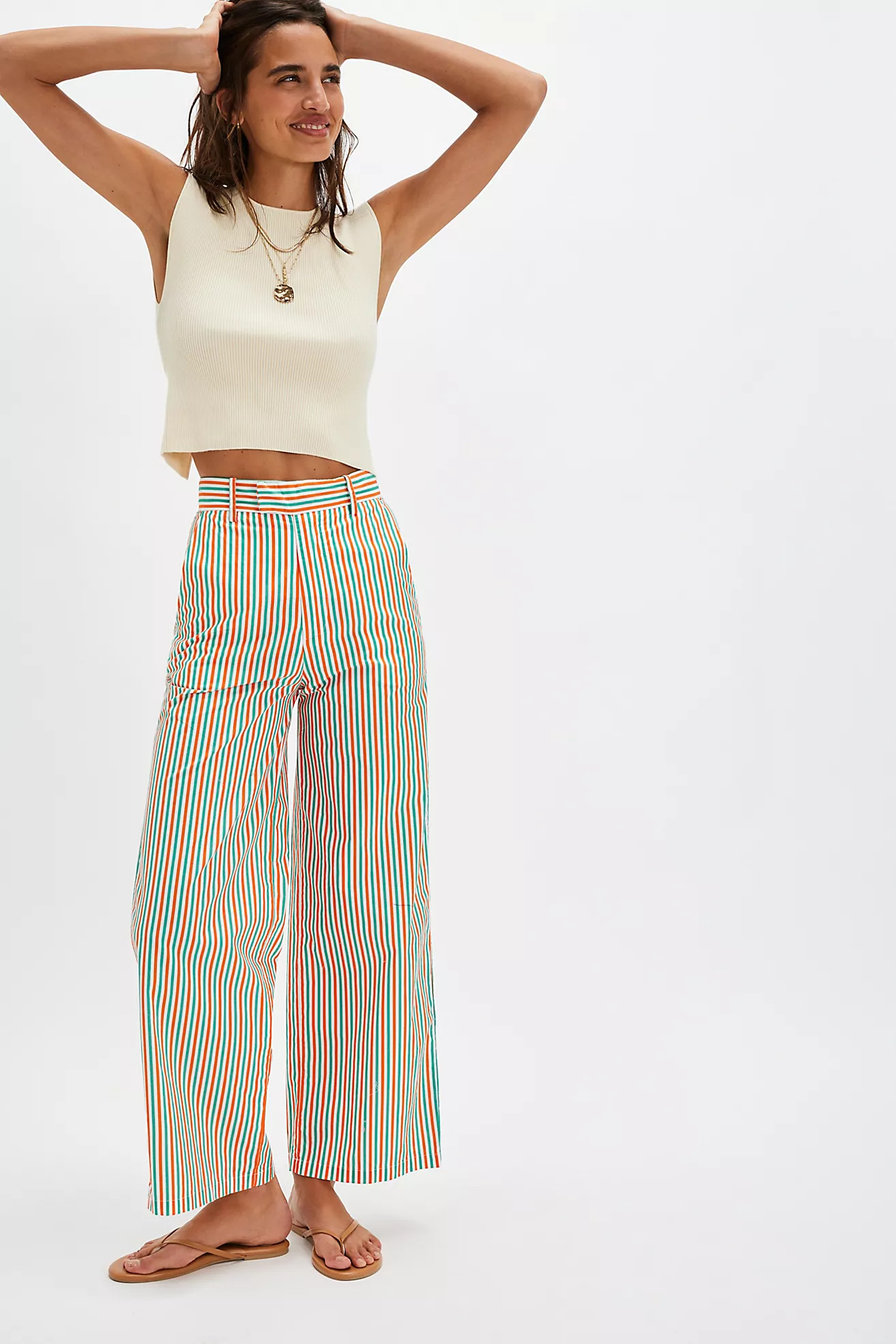 The Tiny Big Sister Striped Trousers | Free People (UK)