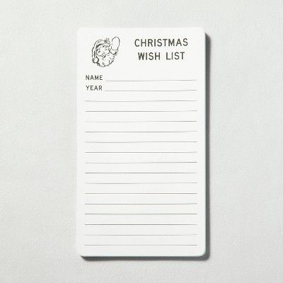 Santa Christmas Wish List Pad - Hearth & Hand™ with Magnolia | Target